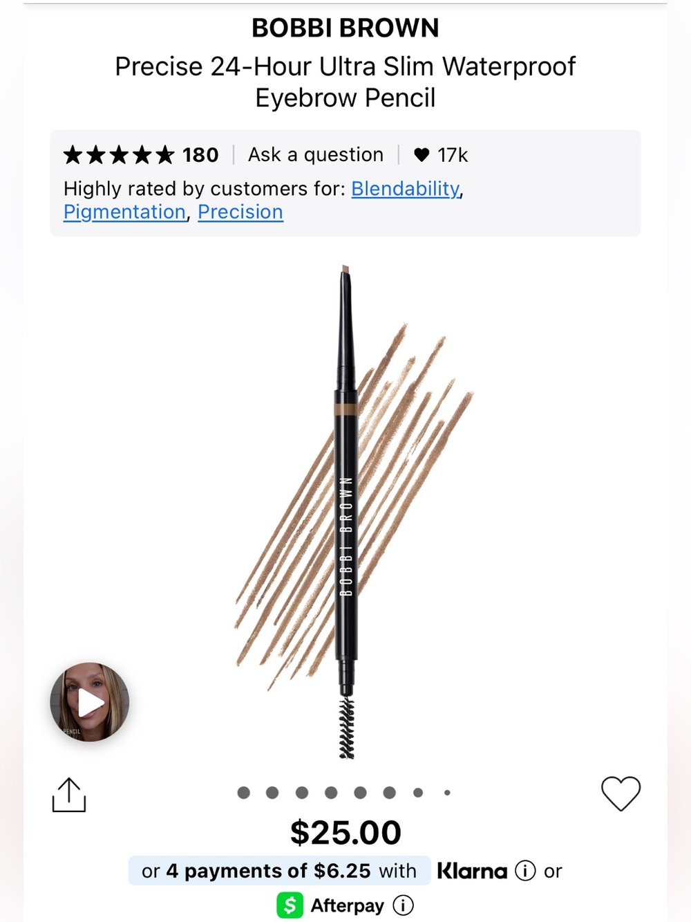 Bobbi Brown Precise Brow Pencil in Warm Blonde